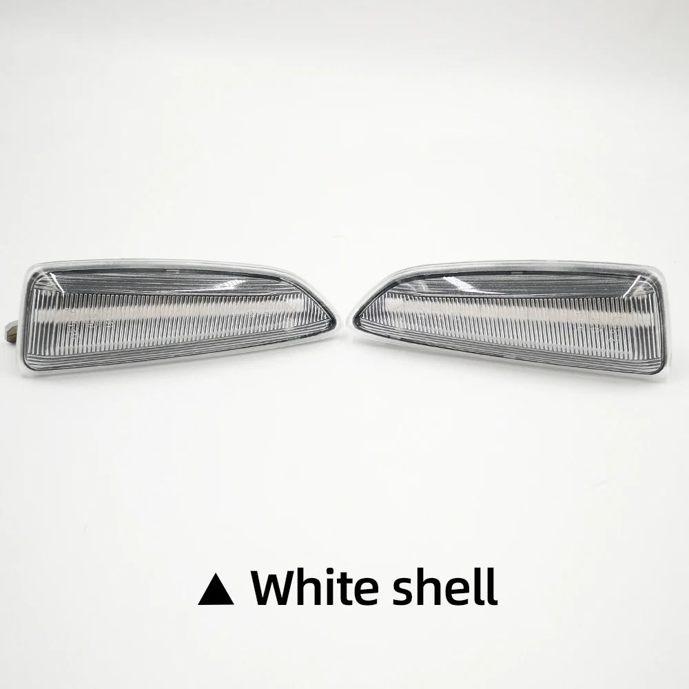 White Shell 2 шт., динамические светодиодные, боковые, габаритные фонари, 12 В, плавный поворотный сигнальный светильник, боковой репитер, лампа, панель, лампа для Opel, для Vauxhall Astra J K - Испускаемый цвет: White Shell