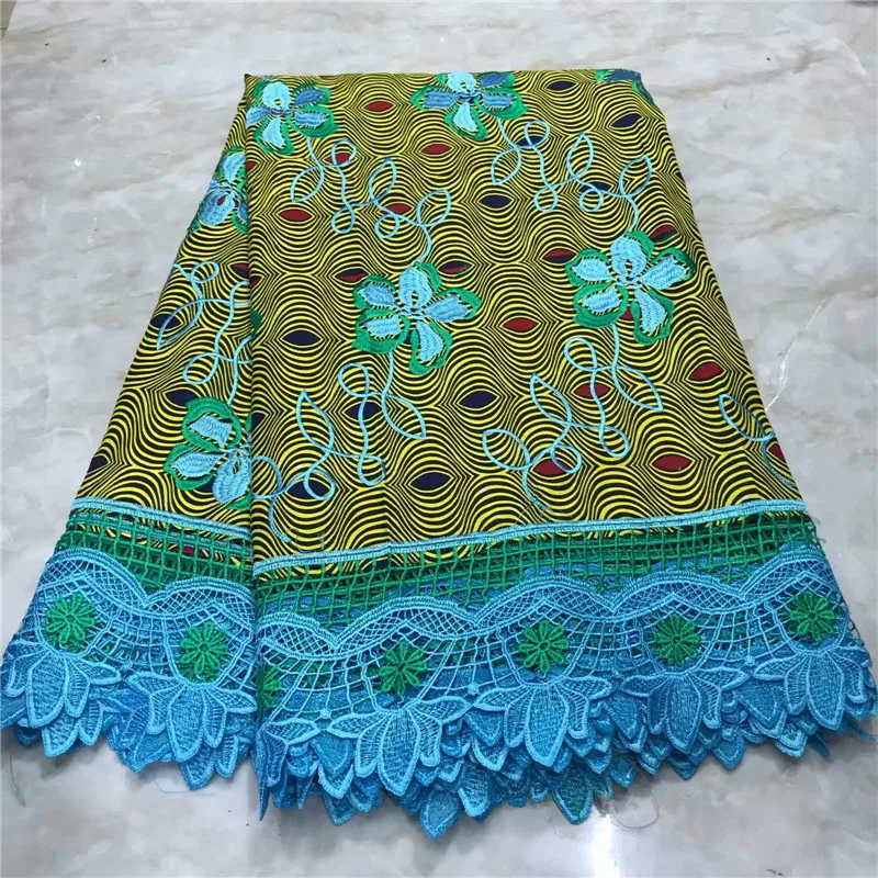 Высококачественная кружевная ткань воск шнур кружевная ткань Африканская кружевная ткань воск шнур кружева для женщин Свадебное платье WD101711