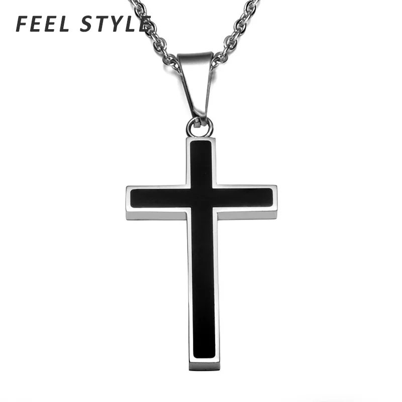 Молитвенная христианская подвеска в виде Креста для ожерелья мужчин ожерелье из