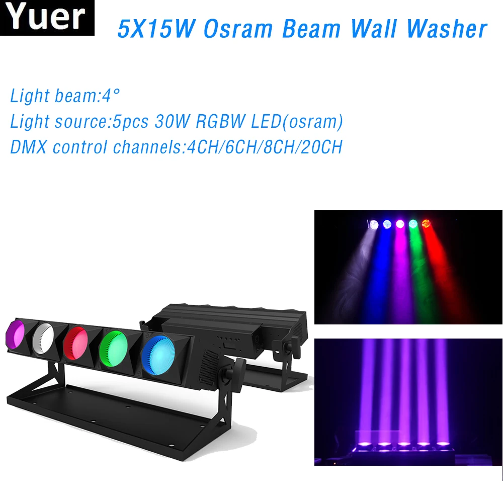 

5X30W RGBW LED Osram Lamp DJ Disco Matrix Light Professional Stage Effect Light ARTNET DMX 512 Control Wall Washer Light