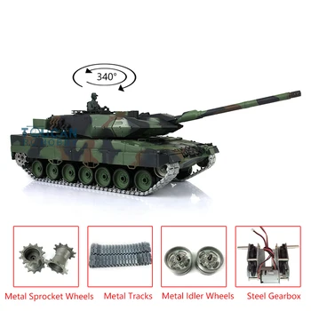 شراءAU Stock 1/16 Henglong 3889 6.0 نسخة مطورة الألمانية ليوبard2a6 RTR دبابة مع جهاز للتحكم عن بُعد