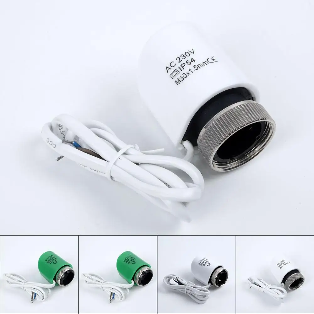 

IP54 Waterproof Retardant PC Thermal Actuator Electric Heating Controller System 2 Wire Connection 230V 2W for home diy tools