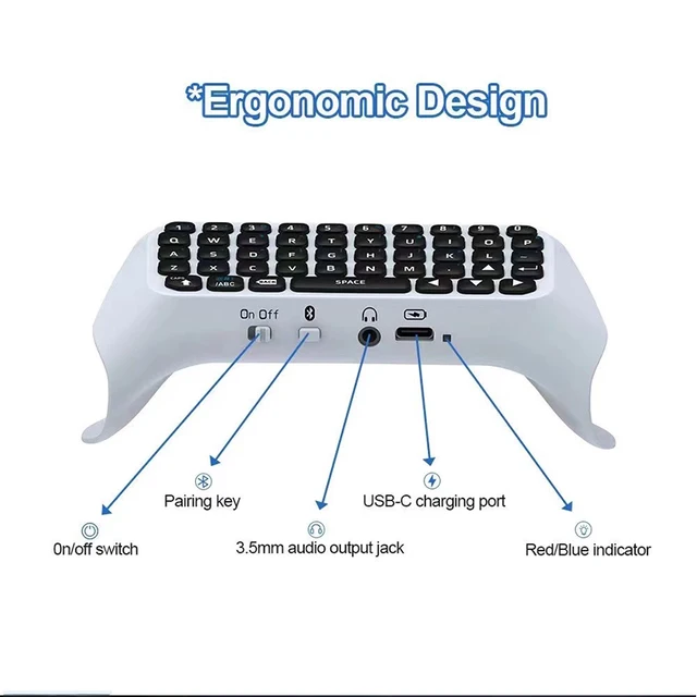Clavier sans fil Bluetooth à poignée pour PS5