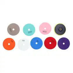 Ensemble de tampons de polissage diamant 4 pouces, 8 pièces + 1 disque collant, Kit de polissage pour béton, outils de polissage 