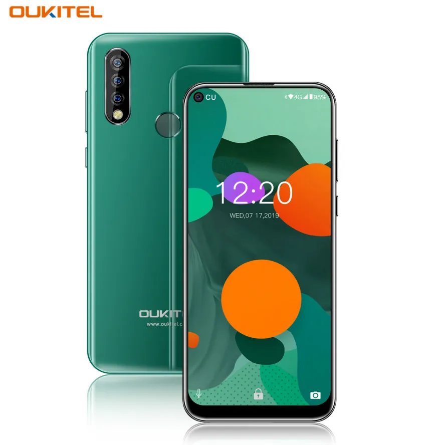 Зеленый OUKITEL C17 Pro 6,35 ''Android 9,0 4 Гб 64 Гб Смартфон 19:9 MT6763 процессор отпечаток пальца Лицо ID Восьмиядерный 3900 мАч 4G мобильный телефон - Цвет: Зеленый