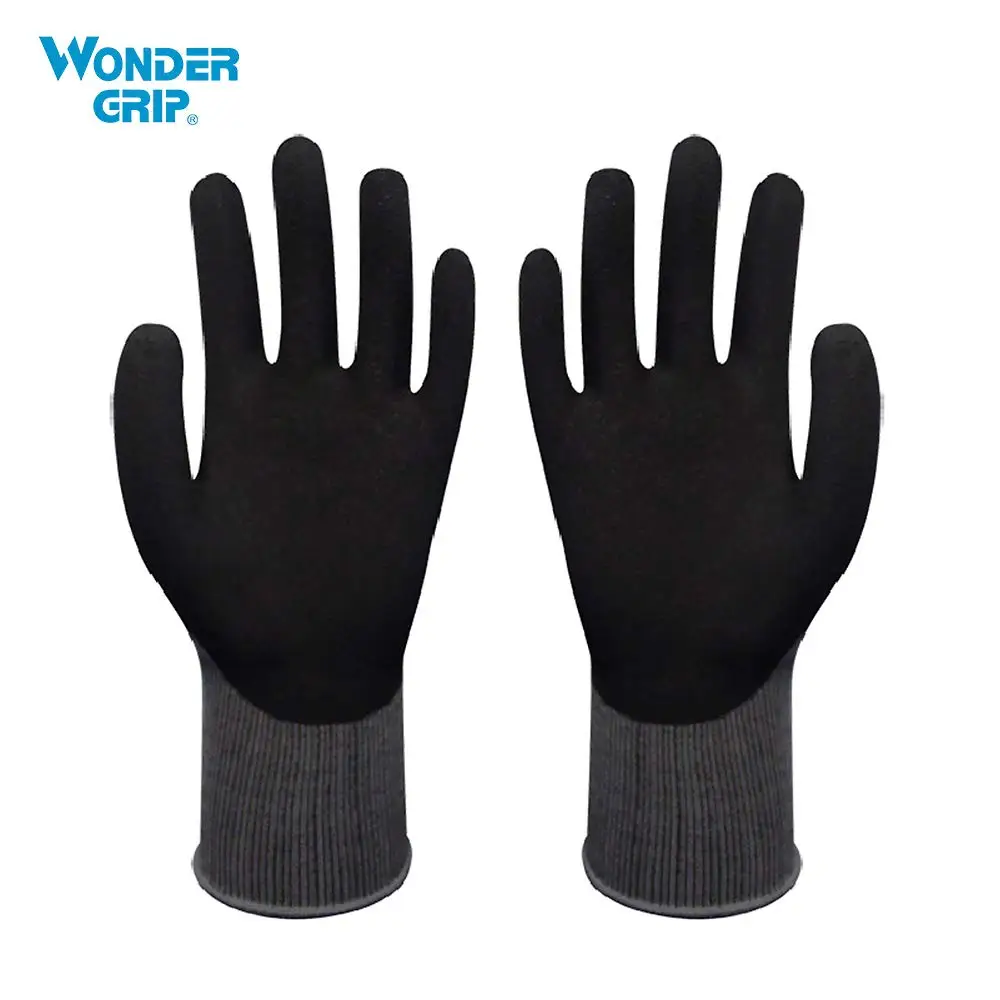 1 пара перчатки безопасности сада Wonder Grip нейлоновые нитриловые песчаные рабочие перчатки с покрытием