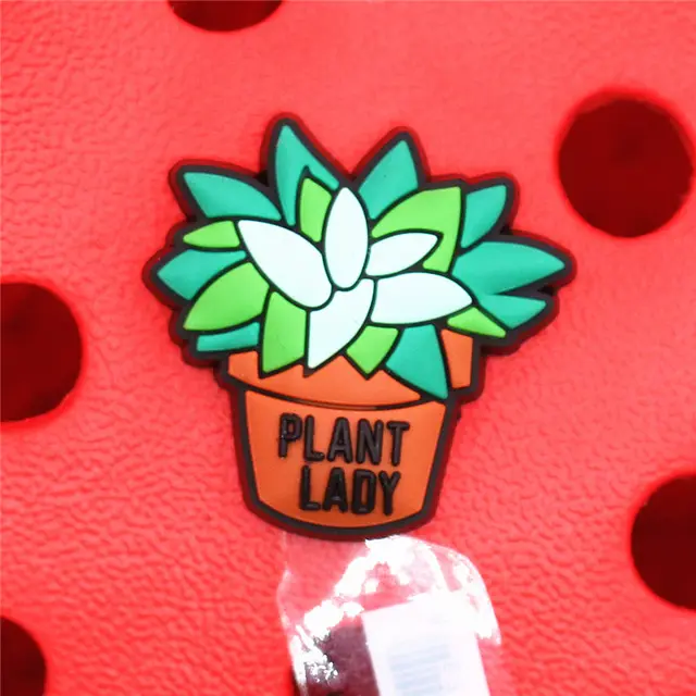 Single Sale Original Shoe Decoration Cute Cactus Clover Meteor Durian PVC Shoe Charms Accessories for Croc Buckle Jibz Kids Gift U176-2