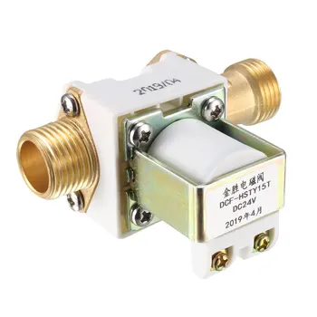 

uxcell G1/2 Water Solenoid Valve DC 24V N/C Normally Closed Copper Thread Inlet Valves with Filter
