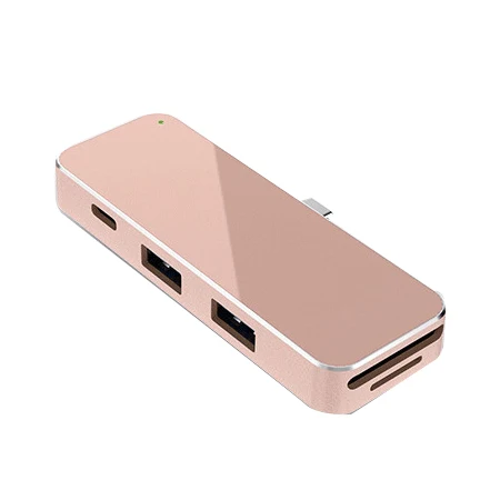 Концентратор USB Type C к HDMI TF SD Card Solt Мульти USB 3,0 PD зарядный кабель для MacBook Pro Air док-станция для 3/6 Порты и разъёмы USB-C usb-хаб сплиттер жил - Цвет: 6 IN 1 HUB Gold