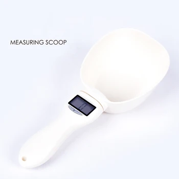 

Measuring Spoon Cup Pet Food Water Scoop Kitchen Scale Spoon Portable Removeable With Led Display Dog Feeding Dog Supplies
