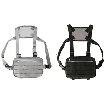 

Fashion Men Women Adjustable Vest Chest Bag Multifunctional Chest Rig Bags Tactical Pocket Hip Hop Streetwear Cross Shoulder Bag