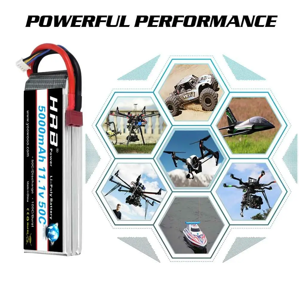 Аккумулятор HRB Lipo 2S 3S 4S 5S 6S 2200 4000mah 5000 5200 6000 мА/ч 7 4 V 11 1 14 8 18 5 22 2 RC Запчасти XT60 T