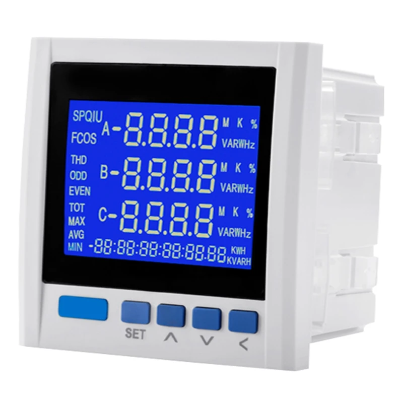 YG889E-9SY трехфазный многофункциональный ЖК-цифровой вольт-усилитель измеритель