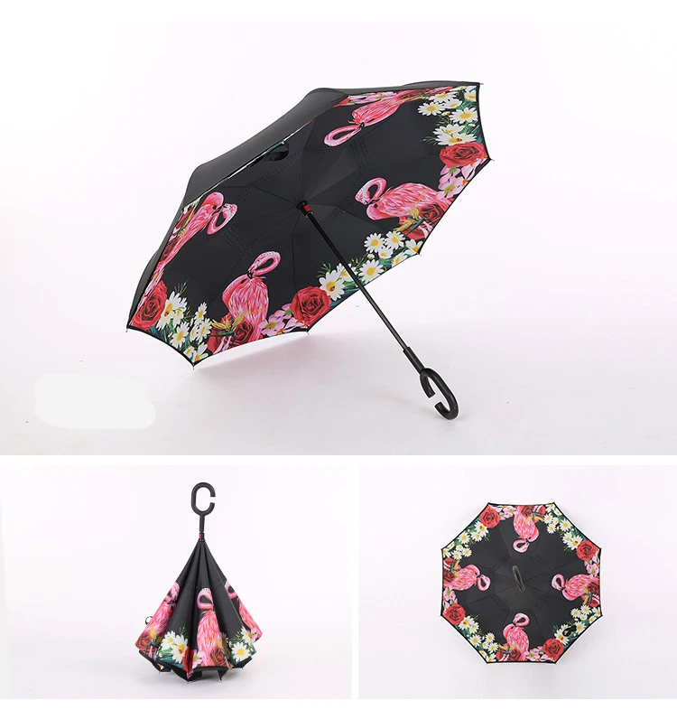 Обратный Зонт Paraplu Зонт от дождя женский Guarda Chuva зонтик Parapluie Ombrello Sombrilla складной зонтик Mujer - Цвет: Reverse Umbrella 16