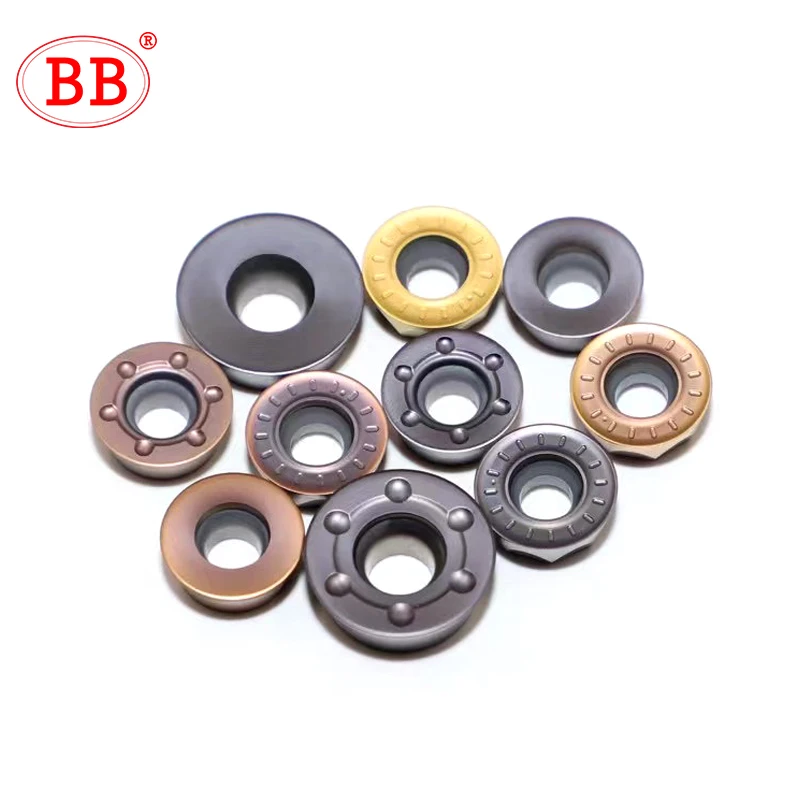 Turning Carbide Inserts BB Carbide Insert RPMT 1204 10T3 RDMT RPMW1003 R5 R6 CNC Machine Indexable Milling Plate Blade Roundness Turning Tool Cermet PCD