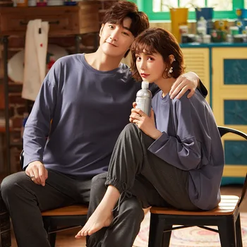 

Pajamas Men Women Spring Autumn Long Sleeve Cotton Clothes Ropa Hombre Pigiama Uomo Pyjama Homme Szlafrok Ropa Hombre