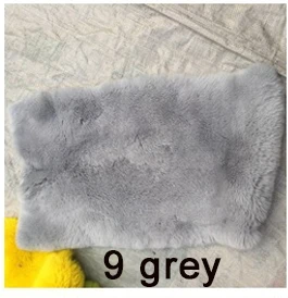 9 grey Леопардовый узор, классический цвет, настоящий мех кролика, натуральный кроличий мех, сделай сам, пушистый кожаный мех, домашний декор, высокое качество - Цвет: 9 grey