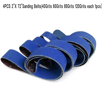 

4pcs/Set Sanding Belts Woodworking Tools Sandpapers Grinding Polishing Metal 40-120 Grit 2x72inch Wet Dry Abrasive Tools