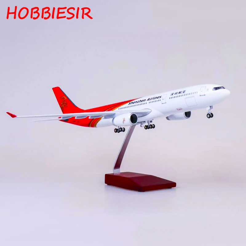 

1:135 47CM Scale Shenzhen Airlines Airway Airbus A330 Model W Base Wheel Lights Resin Aircraft Plane Collection Toy souvenirs
