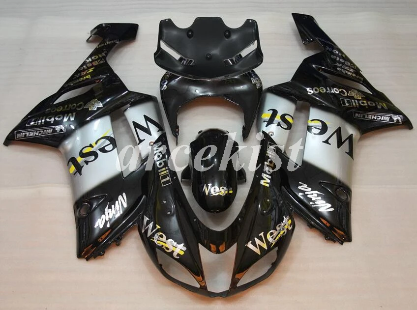 4 подарки Abs Обтекатели комплект подходит для kawasaki Ninja ZX6R 636 2007 2008 07 08 6R bodyкомплект кузова на заказ холодный Западный