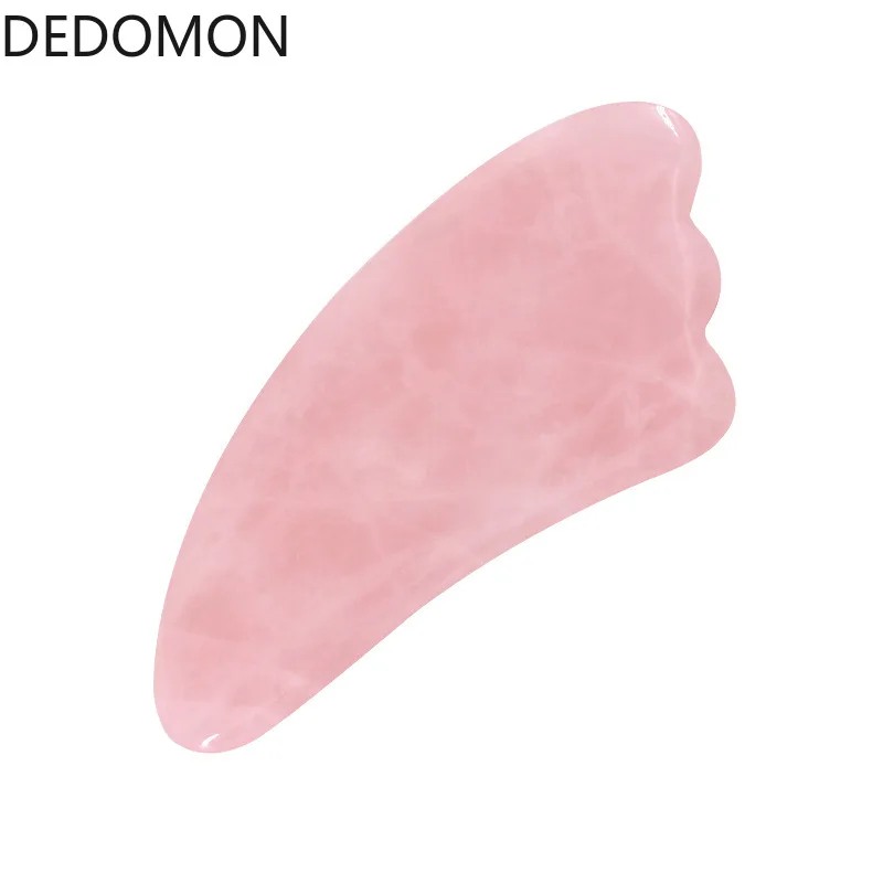 

Rose Quartz Jade Guasha Board Natural Stone Scraper Chinese Gua Sha Tools For Face Neck Back Body Acupuncture Pressure Therapy