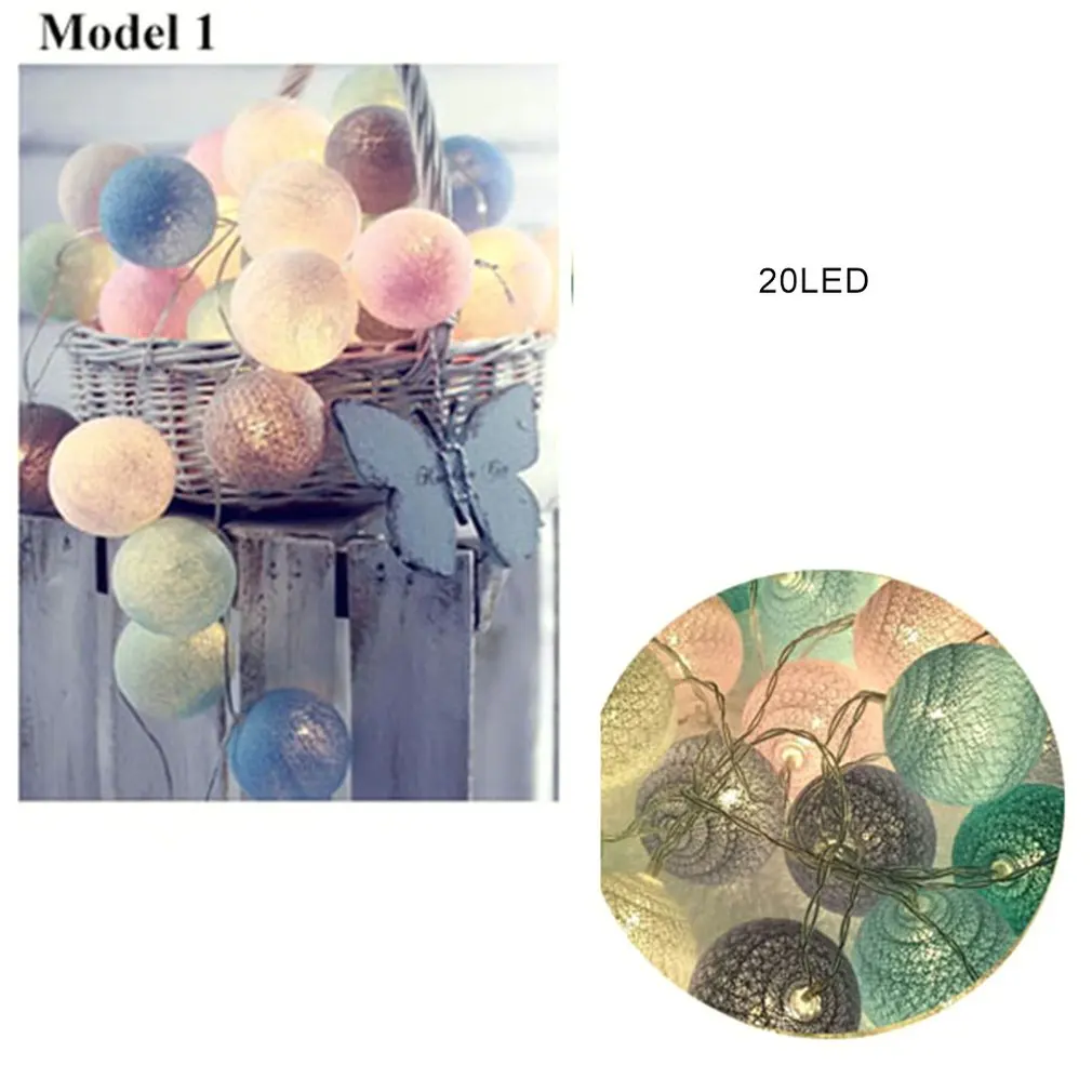 3M/1.5M Cotton Ball Light String Led Lantern Girl Romantic Bedroom Room Christmas Decoration Bulb | Освещение