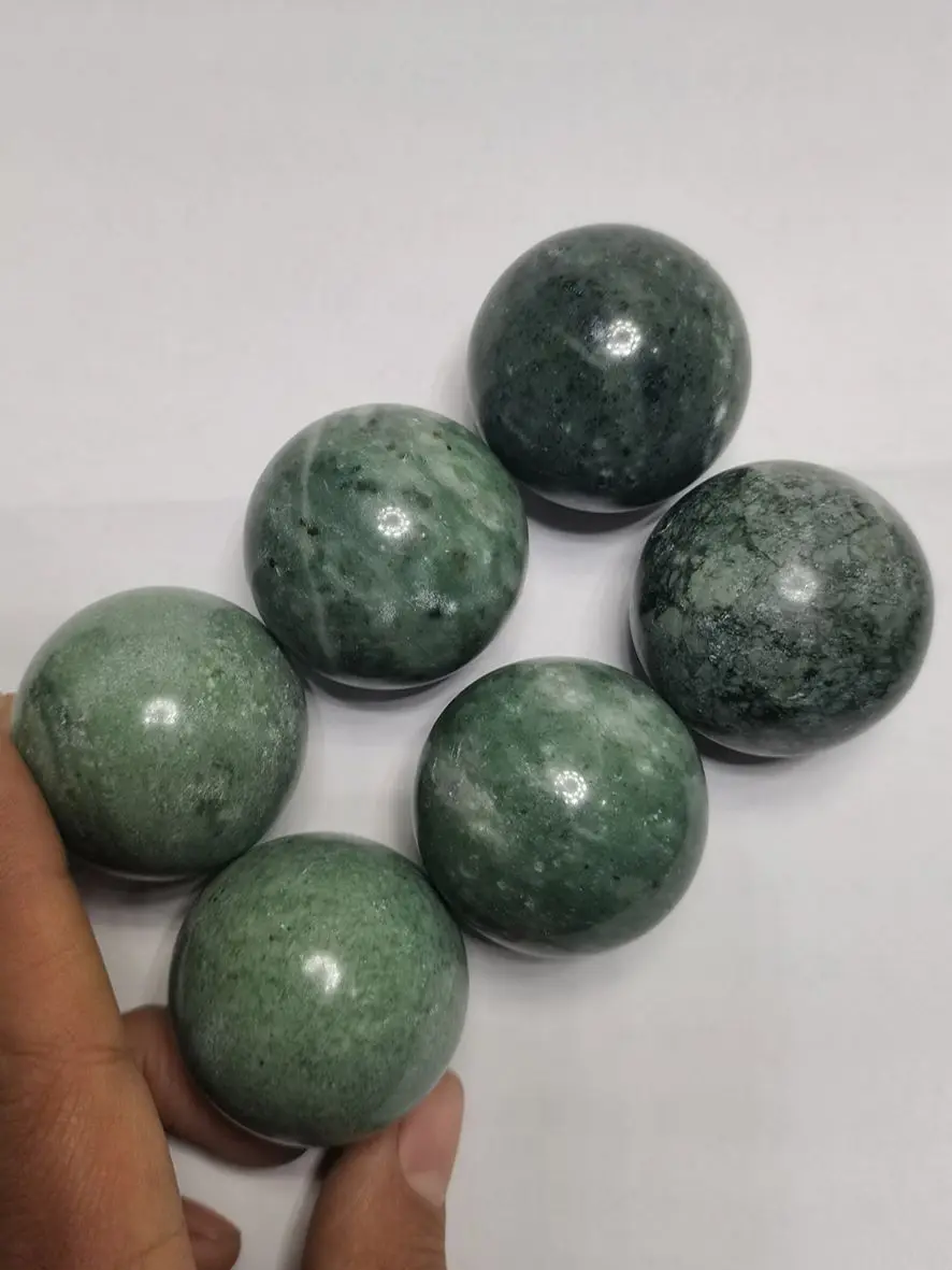 40MM Lady Fitness Balls Health Massage Ball Rraining Jade Feeling Solid Natural Stone Child Finger Baoding-ball