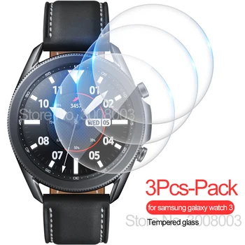 

3Pcs original tempered glass for samsung galaxy watch 3 41mm 45mm smartwatch accessories screen protectors protective film cover