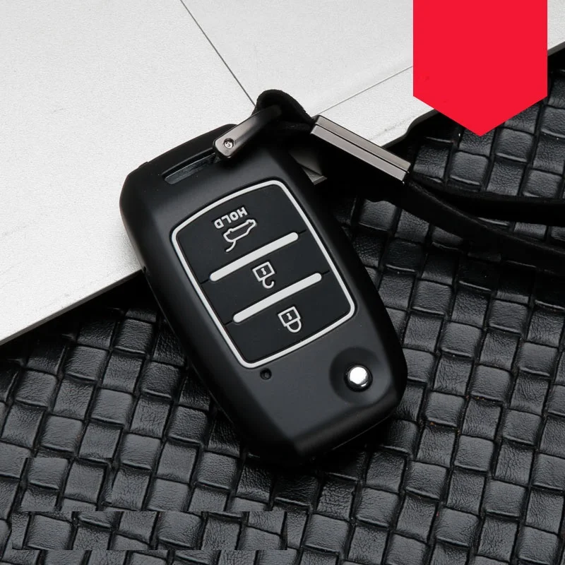 C black white УГЛЕРОДНЫЙ сплав+ силиконовый чехол для ключей для Kia KX3 KX5 K3S RIO Ceed Cerato Optima K5 Sportage Sorento KX Cross Car Stying - Название цвета: C black white