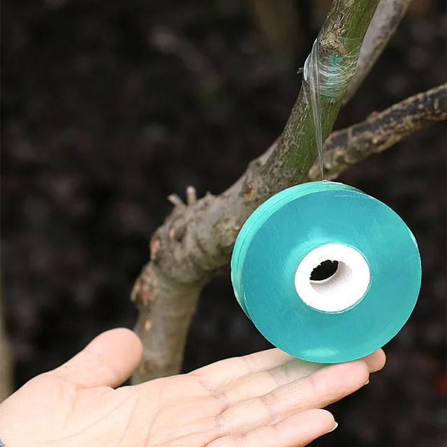 2 Cm Pvc Gyümölcsfa Oltó Film Ön Adagoló Műanyag Fóliazalag Tekercselő, Nyújtható Kertes Szalag Graftfákhoz - Image 3