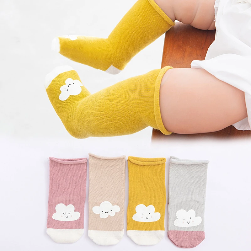 4 пар/лот; носки для малышей; сезон весна-осень; носки для малышей; хлопковые носки для новорожденных мальчиков и девочек; детская одежда; аксессуары - Цвет: 3