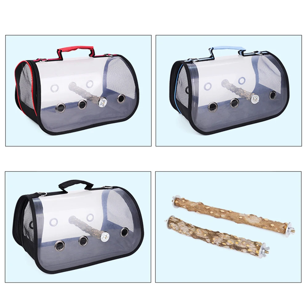 Bird Transport Cage Outdoor Travel Carrier Breathable Space Parrot Go Out Backpack Multi-functional Bird Carrier with Perch