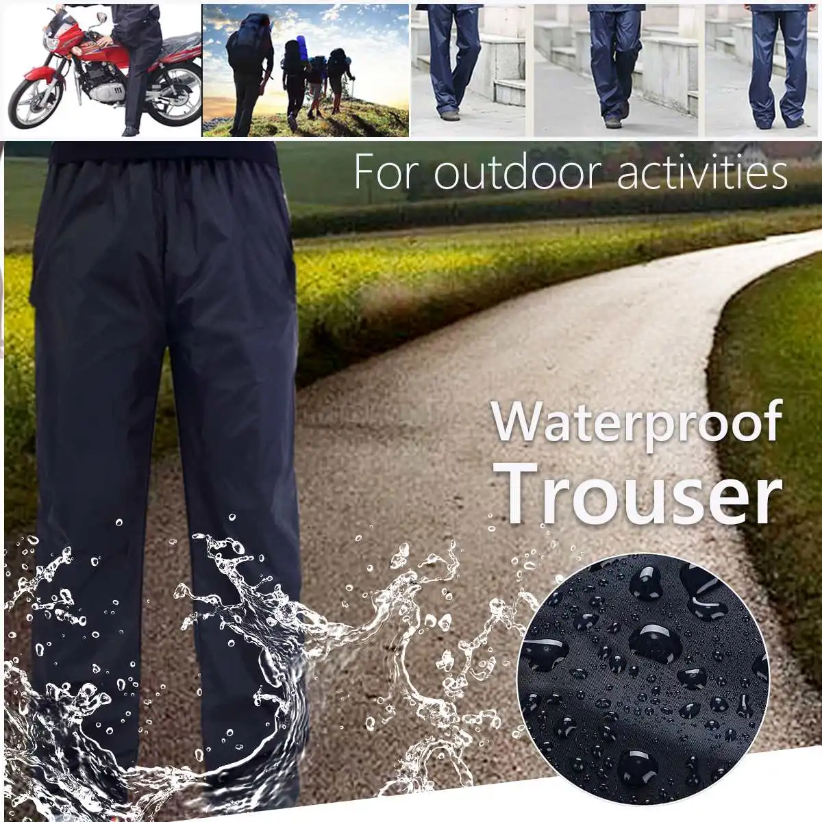Непромокаемые непромокаемые брюки для женщин и мужчин, непромокаемые брюки для улицы, для мотоцикла, рыбалки, кемпинга, дождевики