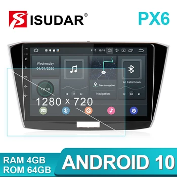 

ISUDAR PX6 Android 10 Autoradio For VW Passat b8 Magotan 2015-2018 Car Radio Multimedia GPS DVR Camera RAM 4GB ROM 64GB USB FM
