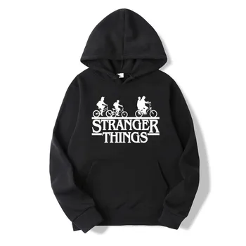 

Trendy Faces Stranger Things Hooded Mens Hoodies and Sweatshirts Oversized for Autumn with Hip Hop Winter Hoodies Men Brand