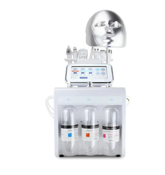 

Hydra peel facial machine 8in1 H2O2 LED mask machine Skin Rejuvenation Salon skin scrubber ultrasonic RF machine