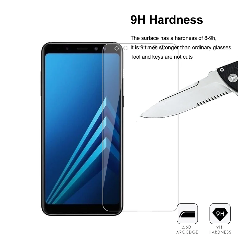 Закаленное стекло с полным покрытием для Samsung Galaxy A6 Plus A7 2018 A750 A8 A9 J4 J6 J8 защитное