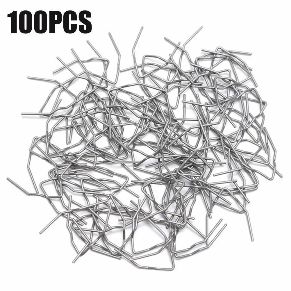 100 PCS Hot Stapler Staples For Plastic Welder Car Bumper Repair Welding Machine Hot Melt Welding Bumper Car Repair Tool electronics soldering kit