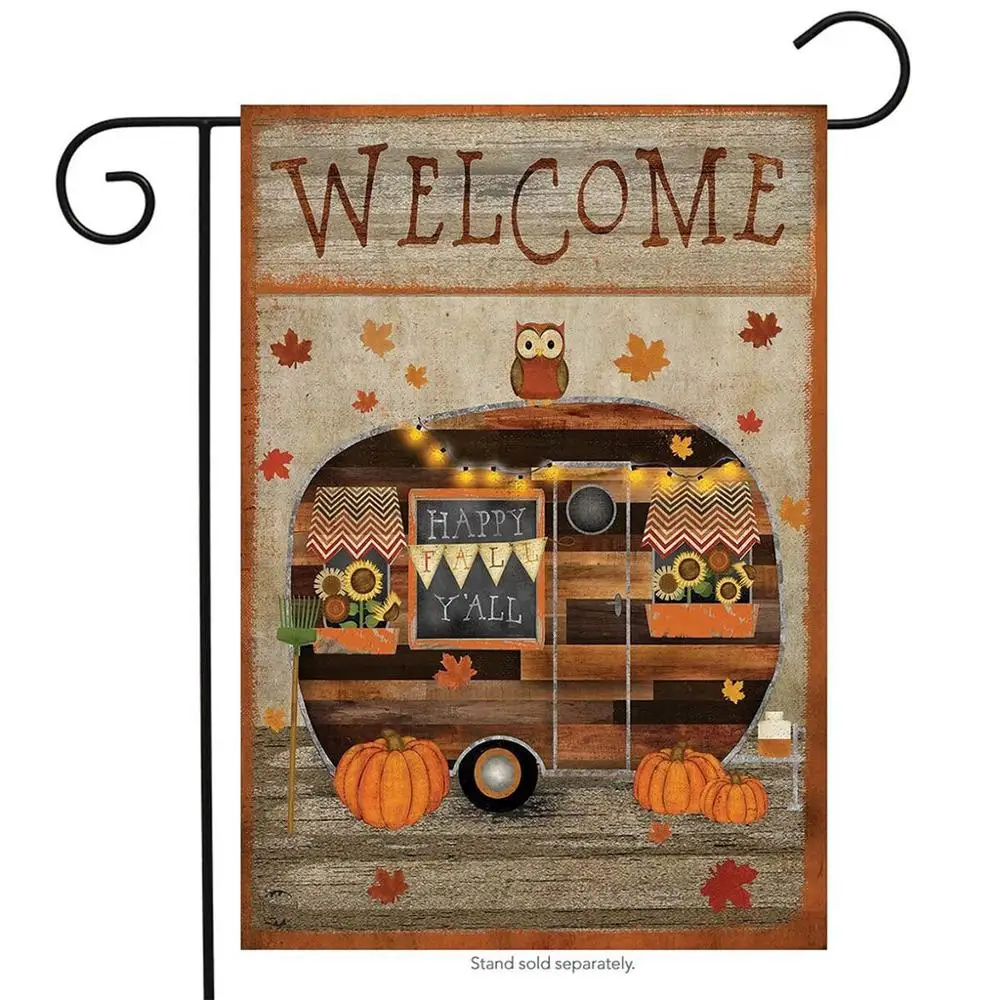 

Garden Flags Double Sided Outdoor Fall Camper Primitive Decorative Lawn Yard Flags decorations Garden Flags Banner 12x18In #3F