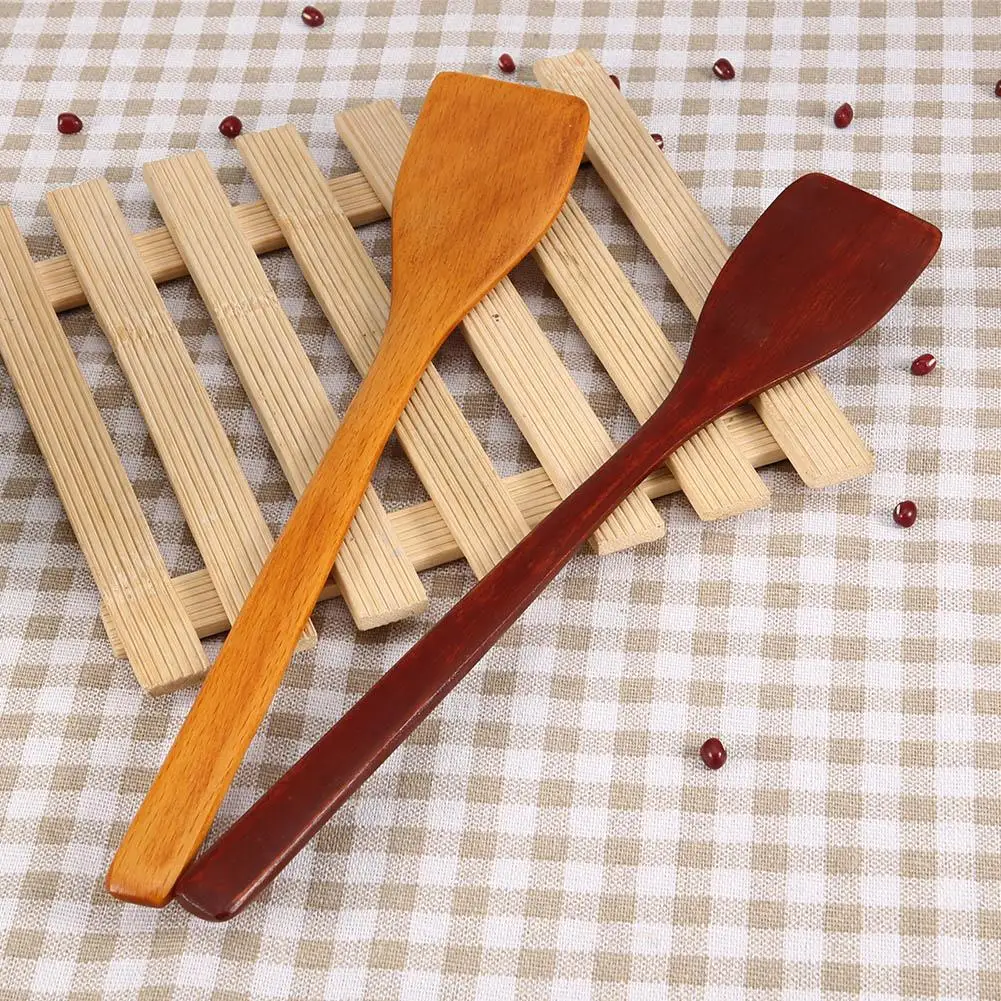 Wooden Kitchen Utensils Wooden Non-Stick Scoops Spatula Turner Fried Shovel Cooking Tool Chef Home Cook