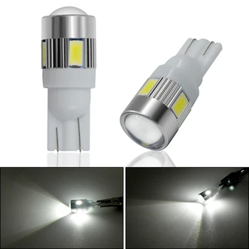 

4PCS New type car led bulbs T10 5630 6smd for driving lamp width marked bulb t10