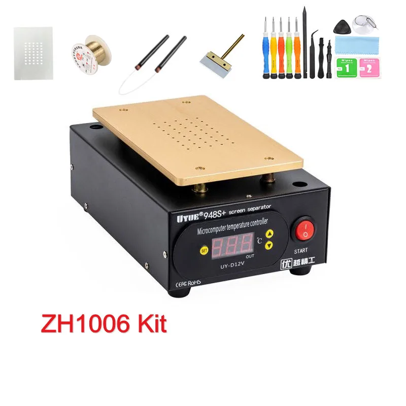 ZH1006 Kit UYUE 948S+ 110 V/220 V Встроенный вакуумный lcd сенсорный экран Сепаратор машина комплект для смартфона Переднее стекло Ремонт - Цвет: ZH1006 Kit