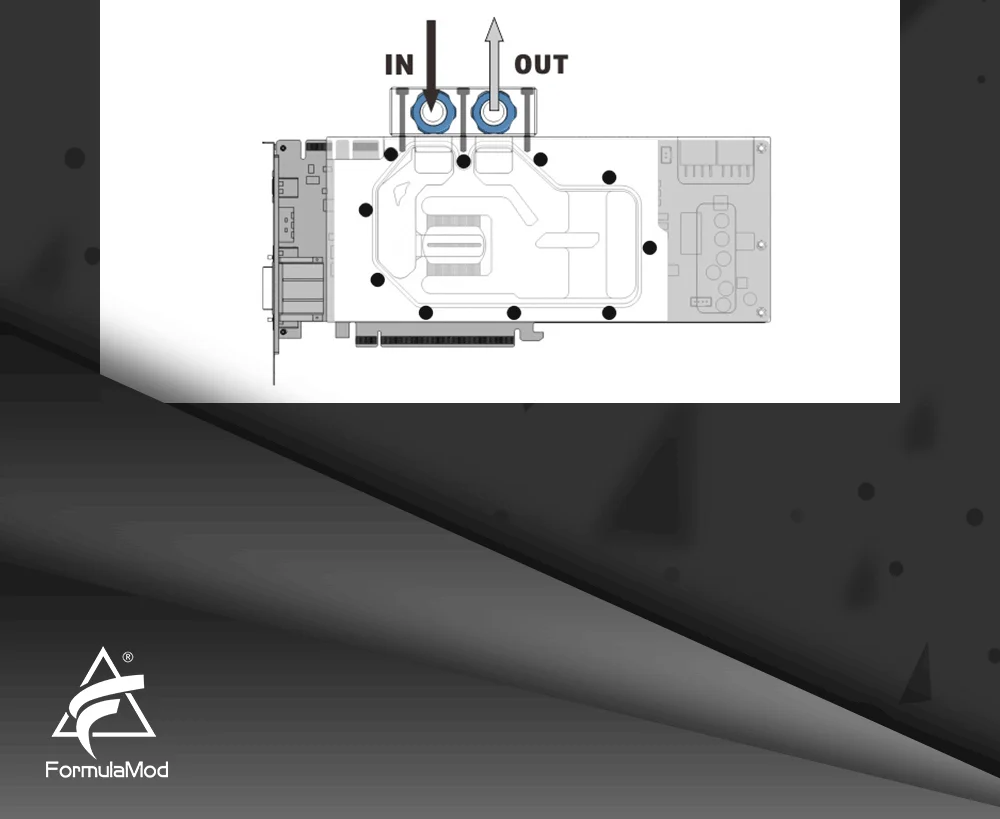 Bykski A-AS58DUAL-X, Full Cover Graphics Card Water Cooling Block for Asus RX580 Dual O8G / RX480 4G   