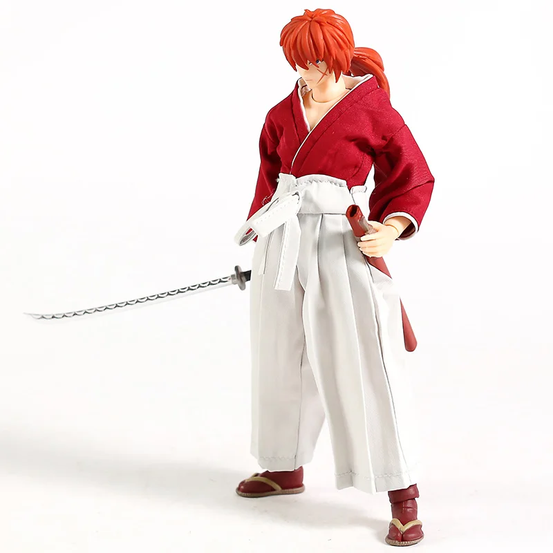 Rurouni Kenshin Himura Kenshin ПВХ фигурка Коллекционная модель игрушки(настоящая одежда