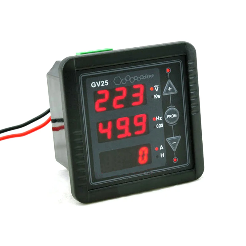 GV25 MK2 110V 220V 380V дизель-генератор дисплей цифрового вольтметра частоты мощность, ток, индикатор второго часового пояса, хронограф
