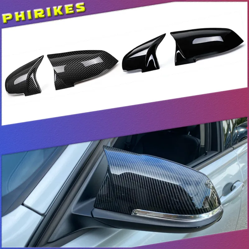 

2 pieces Rearview Mirror Cover Cap Carbon Black for BMW Series 1 2 3 4 X M 220i 328i 420i F20 F21 F22 F23 F30 F32 F33 F36 X1