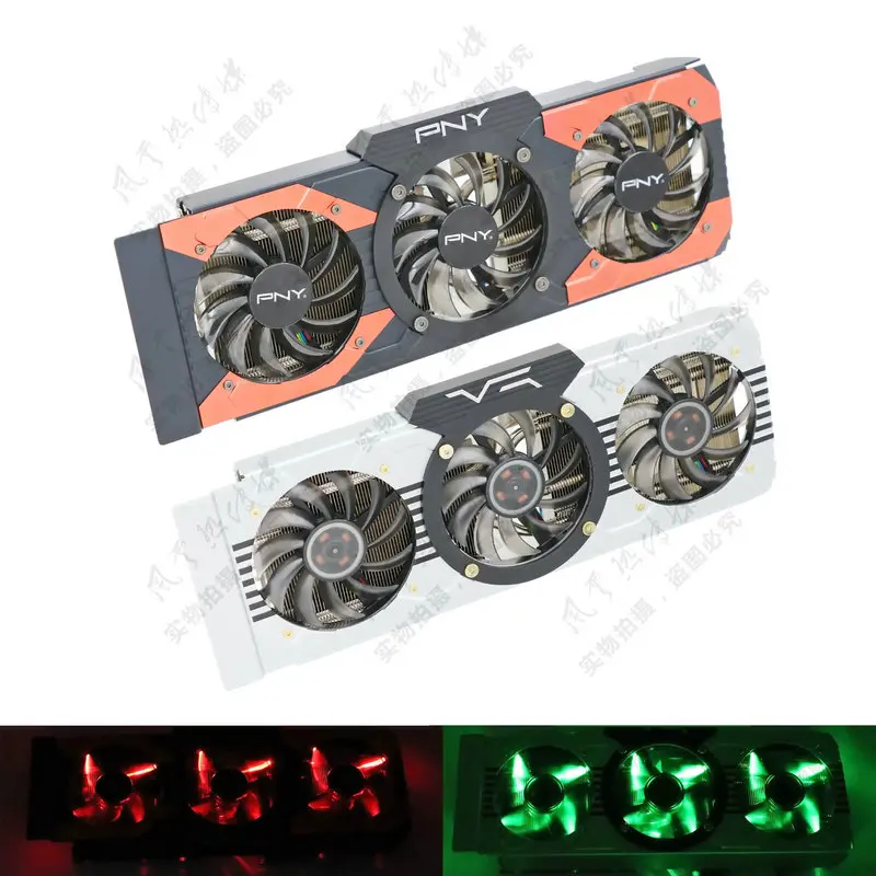 #^Special Price New Original GTX1080 GTX1070ti GTX1070 graphics card radiator Cooler four nickel-plated heat pipes three fans with LED lights