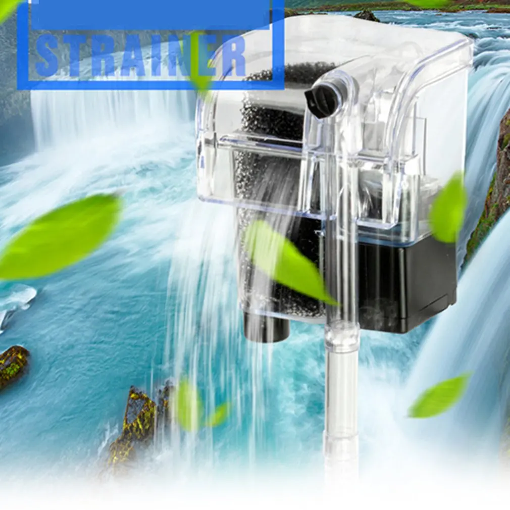 Aquarium filter waterfall filter aeration pump Aquarium wall-mounted mute filter plug-in small professional