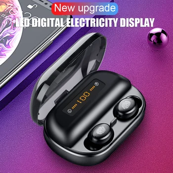 

V11 TWS Wireless earphones Bluetooth 5.0 9D Stereo LED display 4000 MAH Charging earphone Waterproof headsets Sport earburds