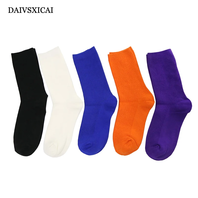 

3Pairs/lot=6Pieces Solid Color Long Tube Female Cotton Socks Fashion Autumn Winter Candy Color Socks Casual Women